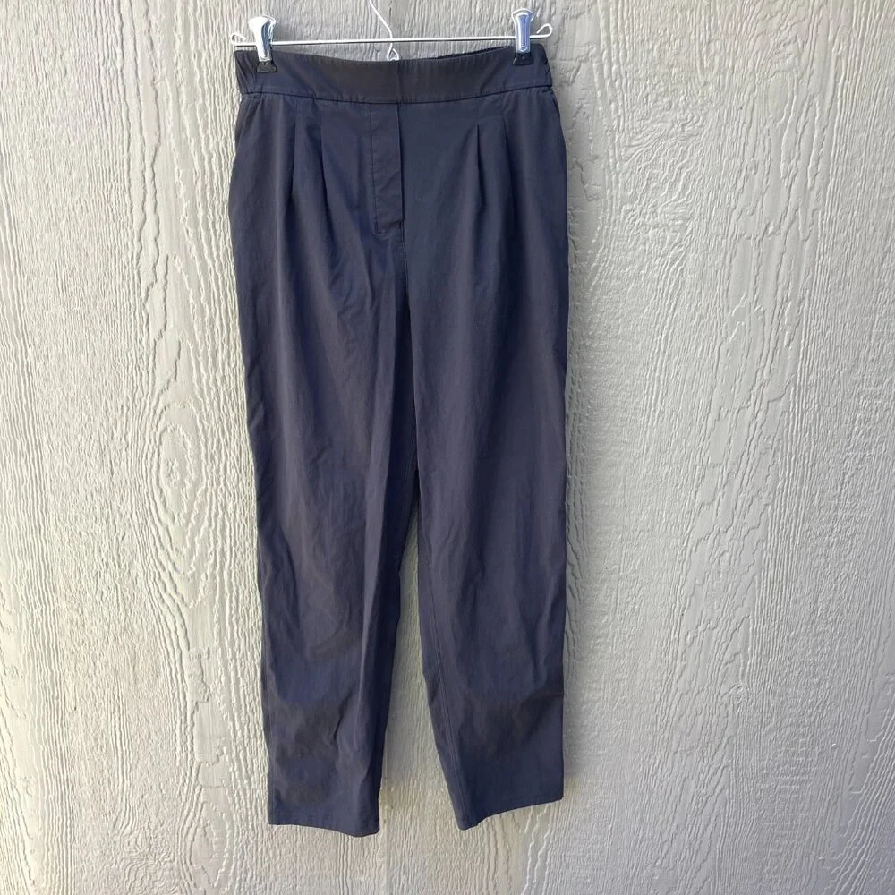 Lululemon Pants Women 4 Your True Trouser High Rise Black Pleated Elastic Waist